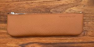 Leder Mäppchen Aris nougat